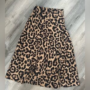 🌻 Leopard Print A-Line Midi Skirt 🌻